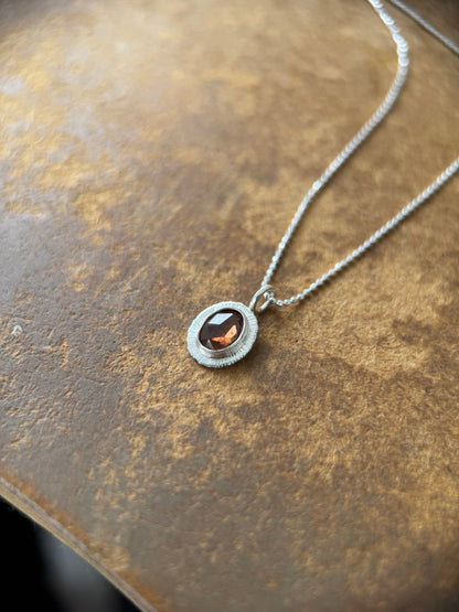 Rose cut natural Zircon pendant