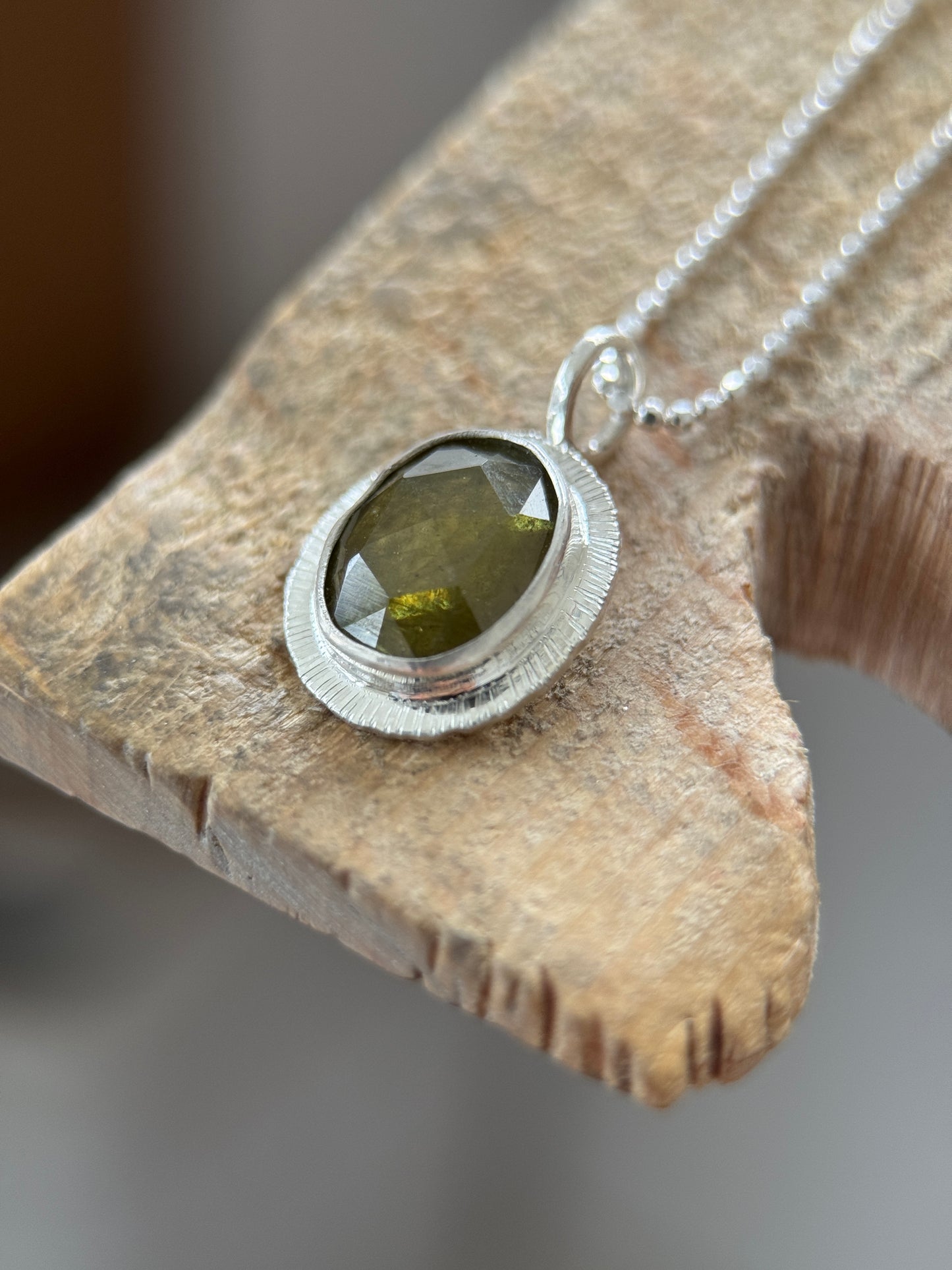 Rose cut Sphene pendant