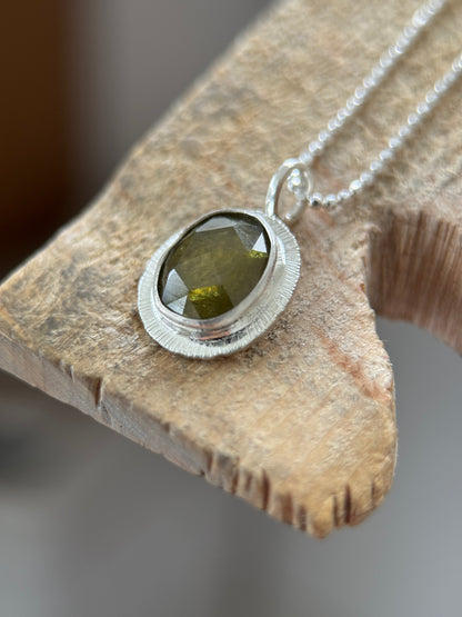 Rose cut Sphene pendant