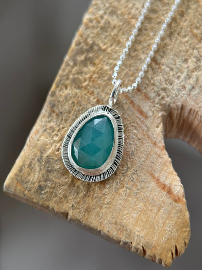 Rose cut Grandidierite pendant