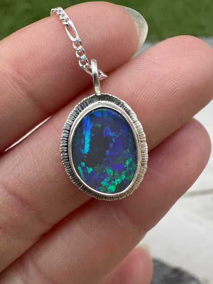 Australian Dark Opal Pendant
