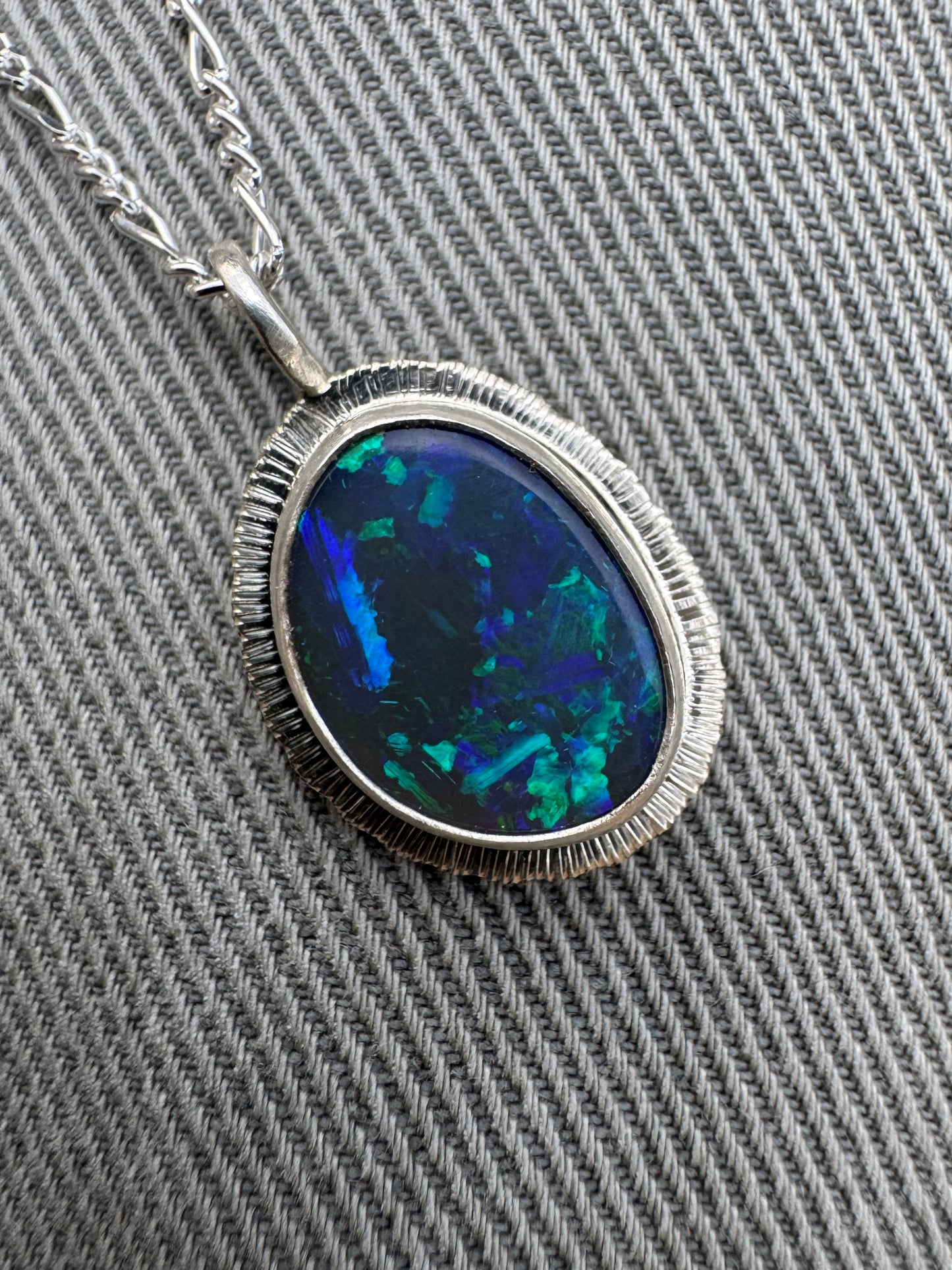 Australian Dark Opal Pendant