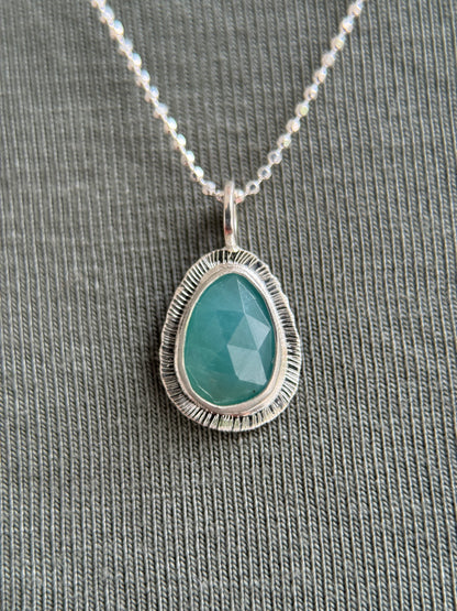 Rose cut Grandidierite pendant