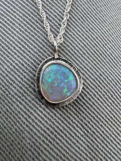 Australian Dark Crystal Opal Pendant
