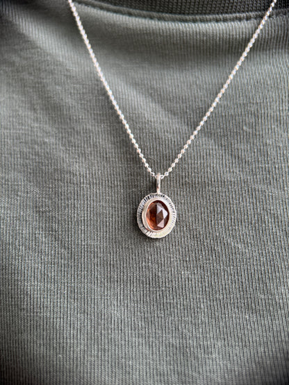 Rose cut natural Zircon pendant