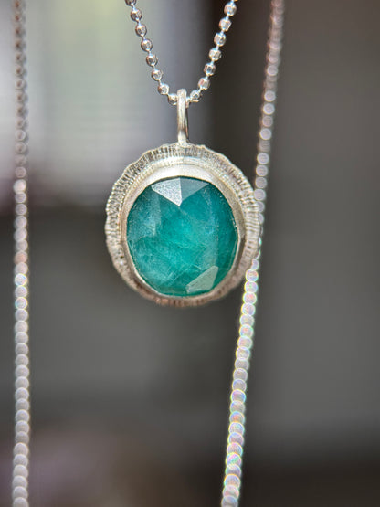 Rose cut Grandidierite pendant