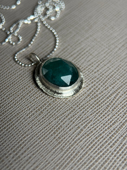 Rose cut Grandidierite pendant