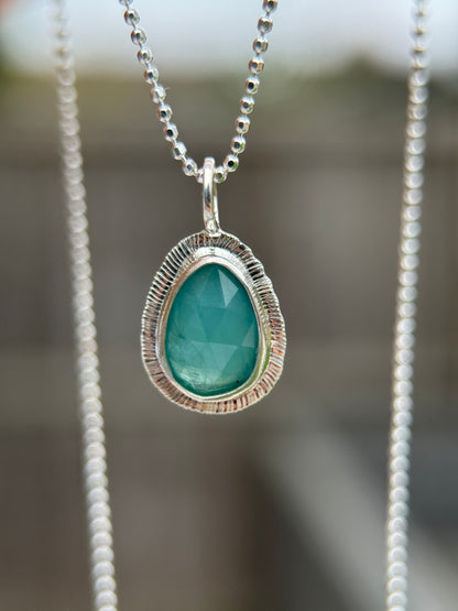 Rose cut Grandidierite pendant