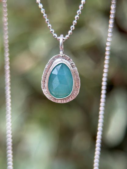 Rose cut Grandidierite pendant