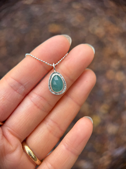 Rose cut Grandidierite pendant