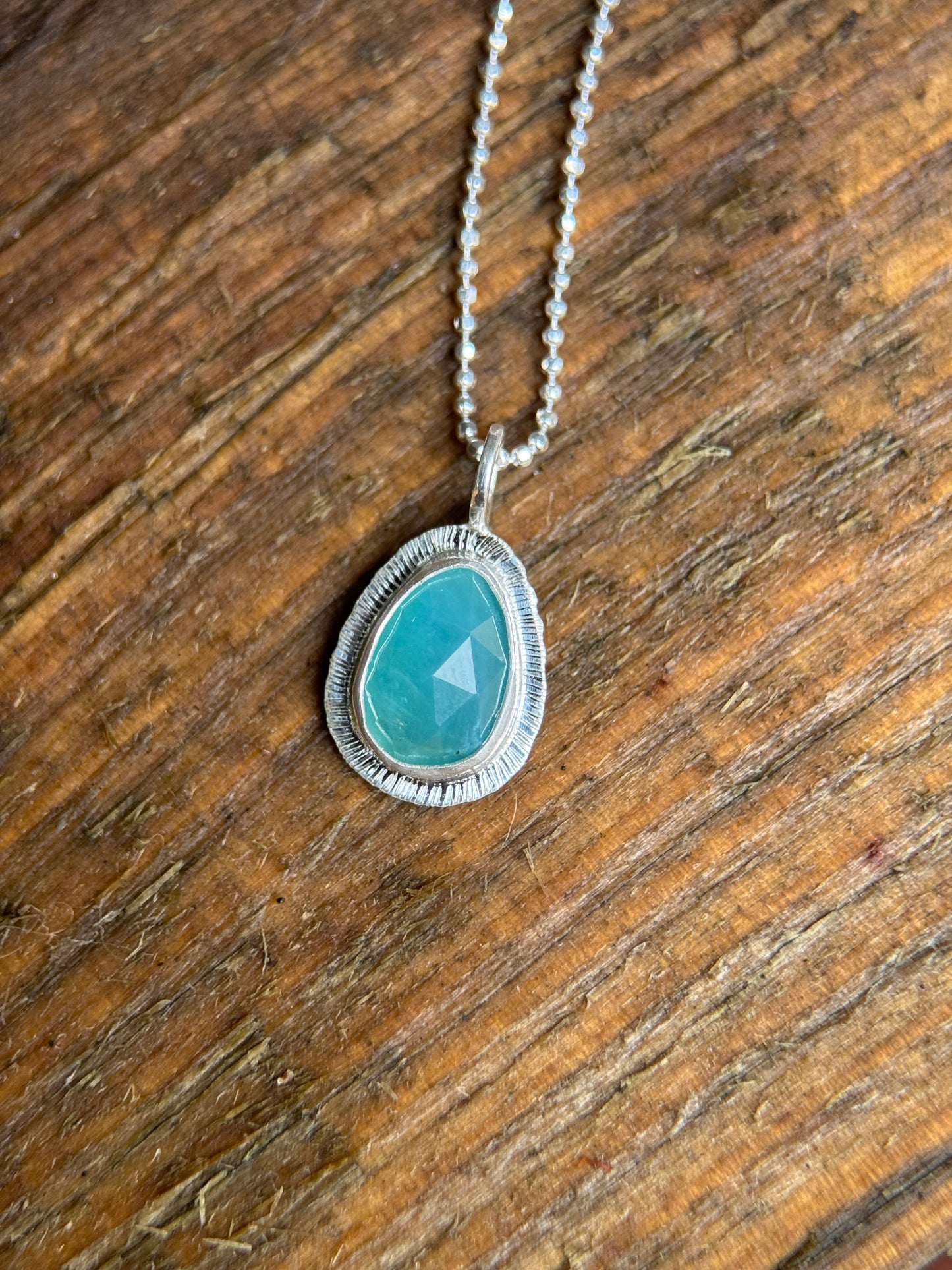 Rose cut Grandidierite pendant