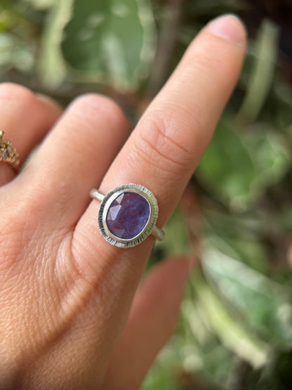 Rose cut Tanzanite ring