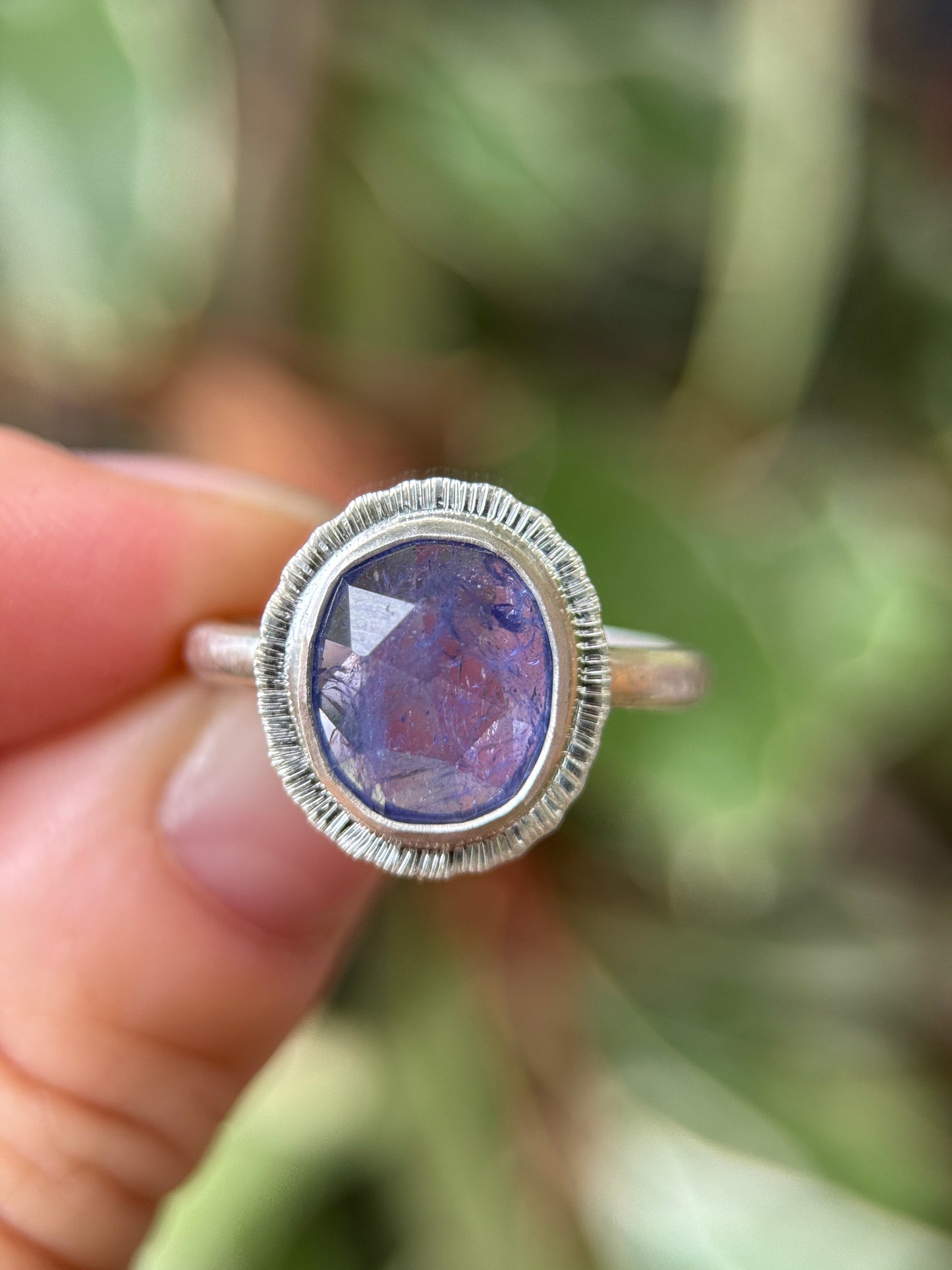 Rose cut Tanzanite ring