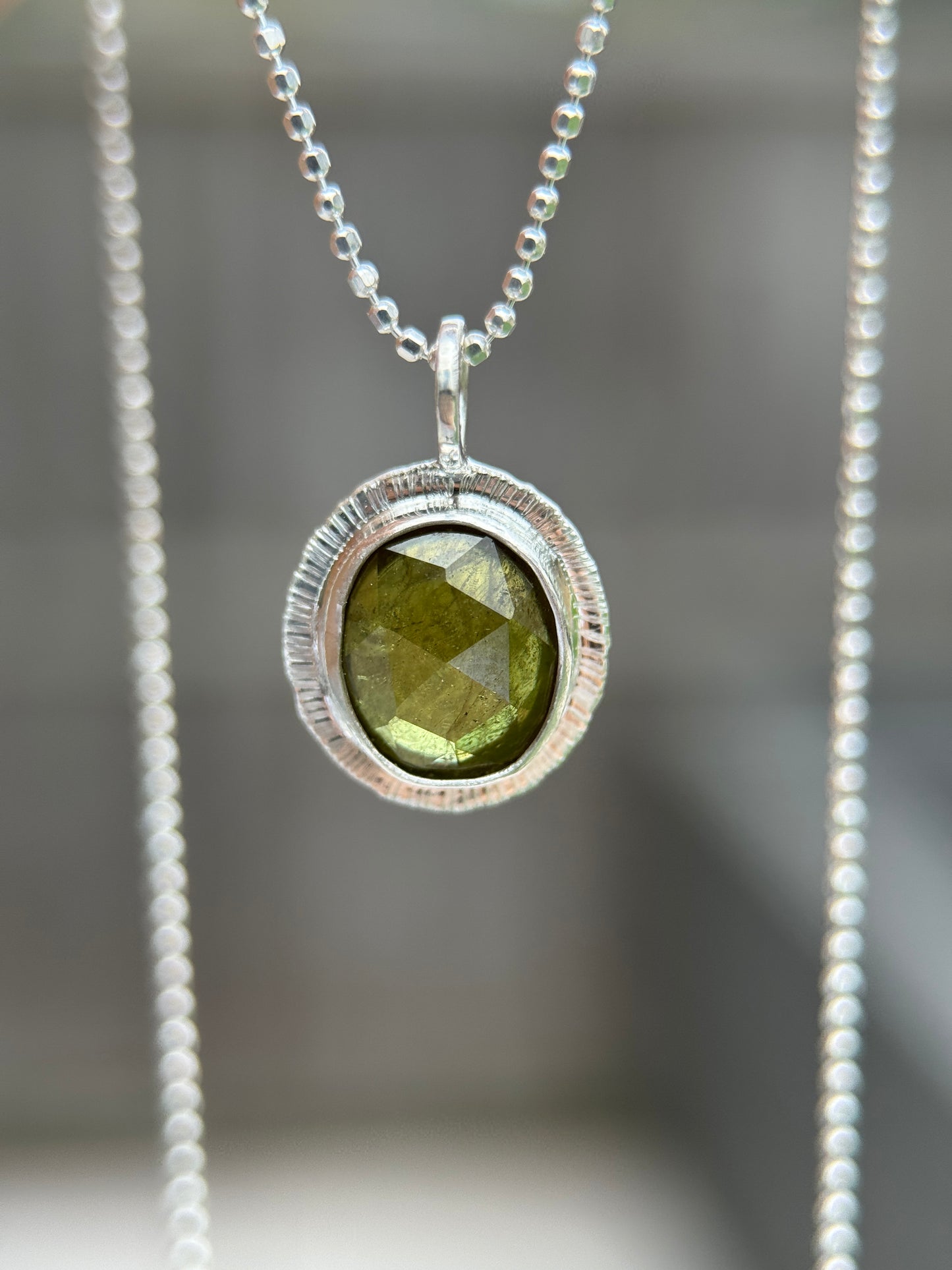 Rose cut Sphene pendant