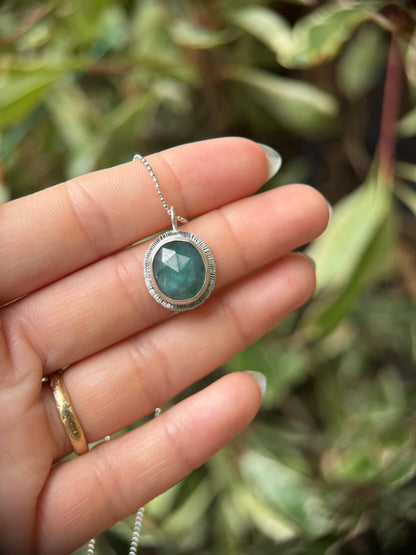 Rose cut Grandidierite pendant