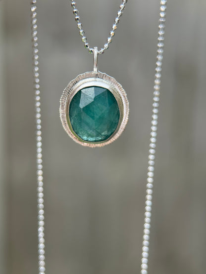 Rose cut Grandidierite pendant