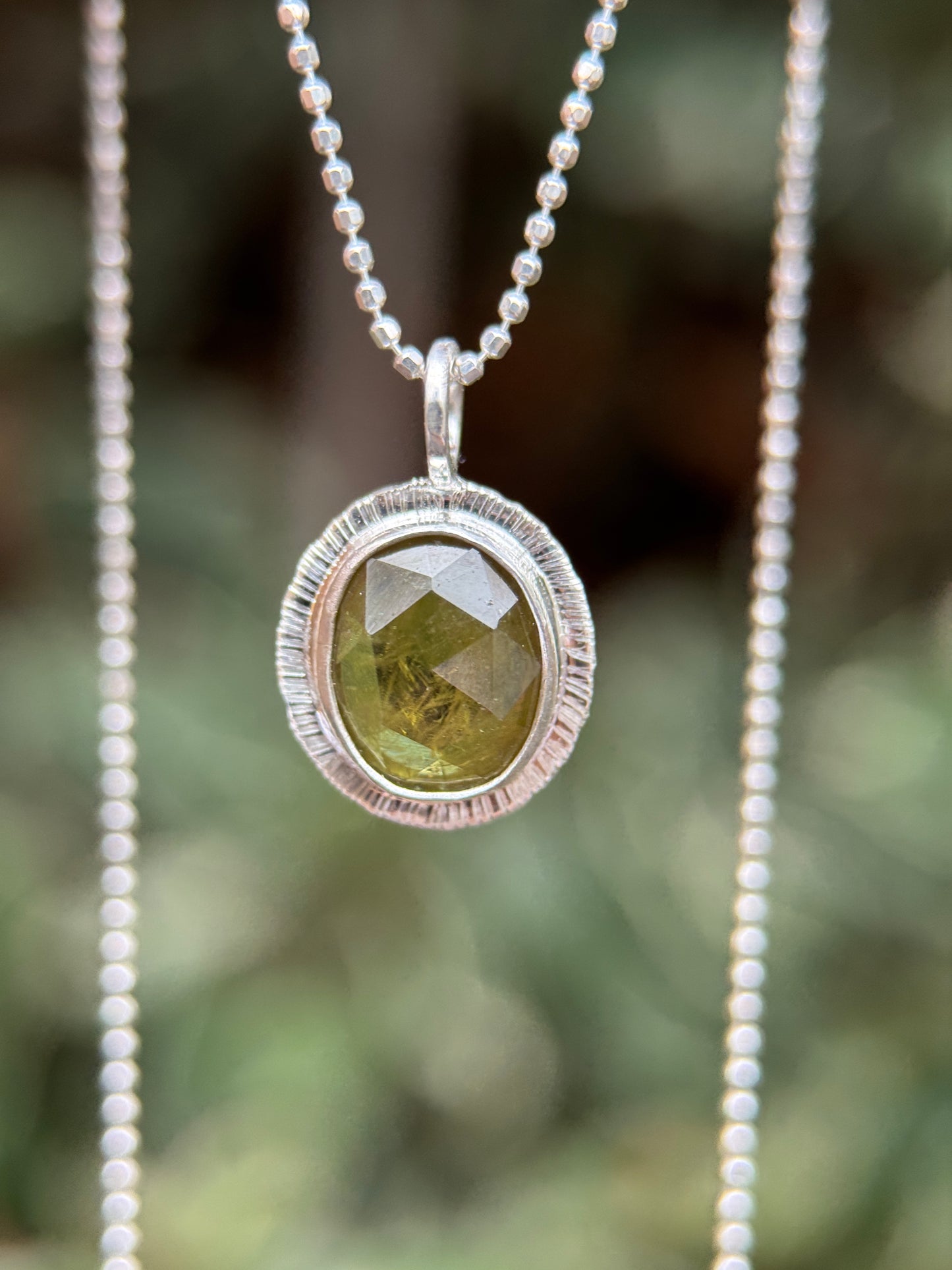 Rose cut Sphene pendant