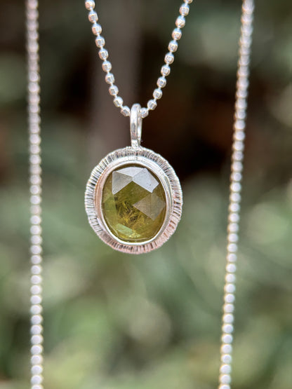 Rose cut Sphene pendant