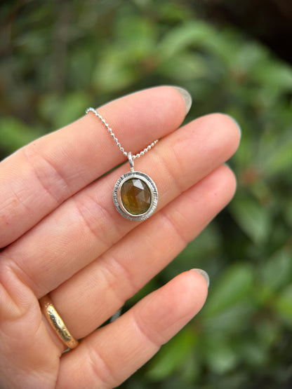 Rose cut Sphene pendant