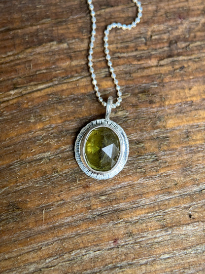 Rose cut Sphene pendant