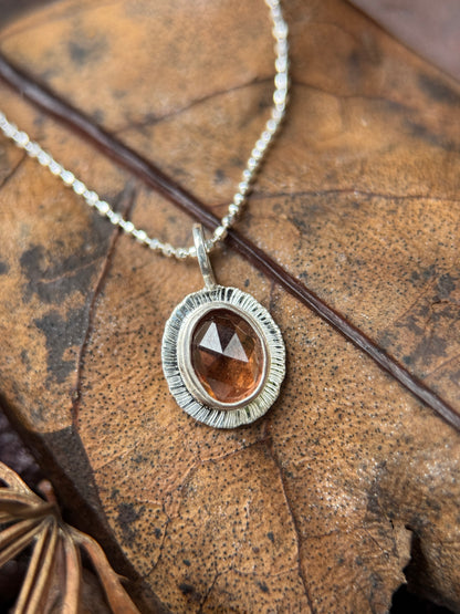 Rose cut natural Zircon pendant