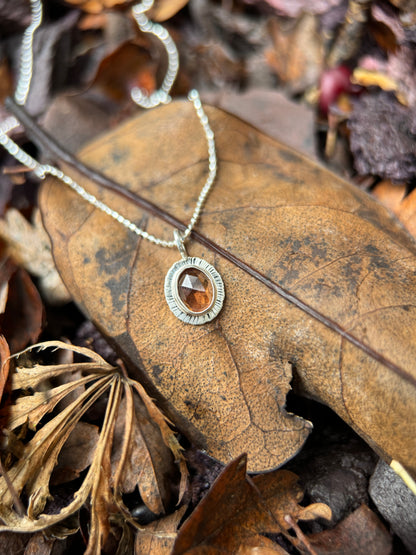 Rose cut natural Zircon pendant