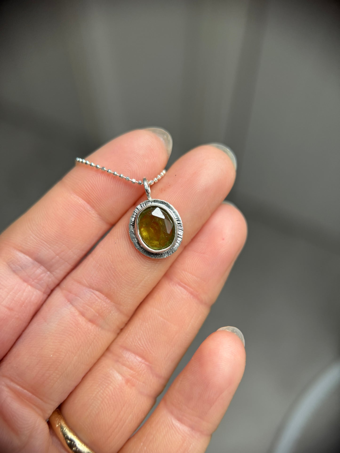 Rose cut Sphene pendant