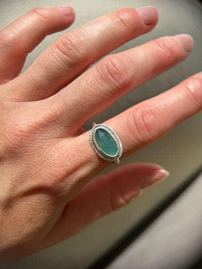 Rose cut East to West Grandidierite ring