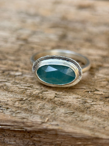 Rose cut East to West Grandidierite ring