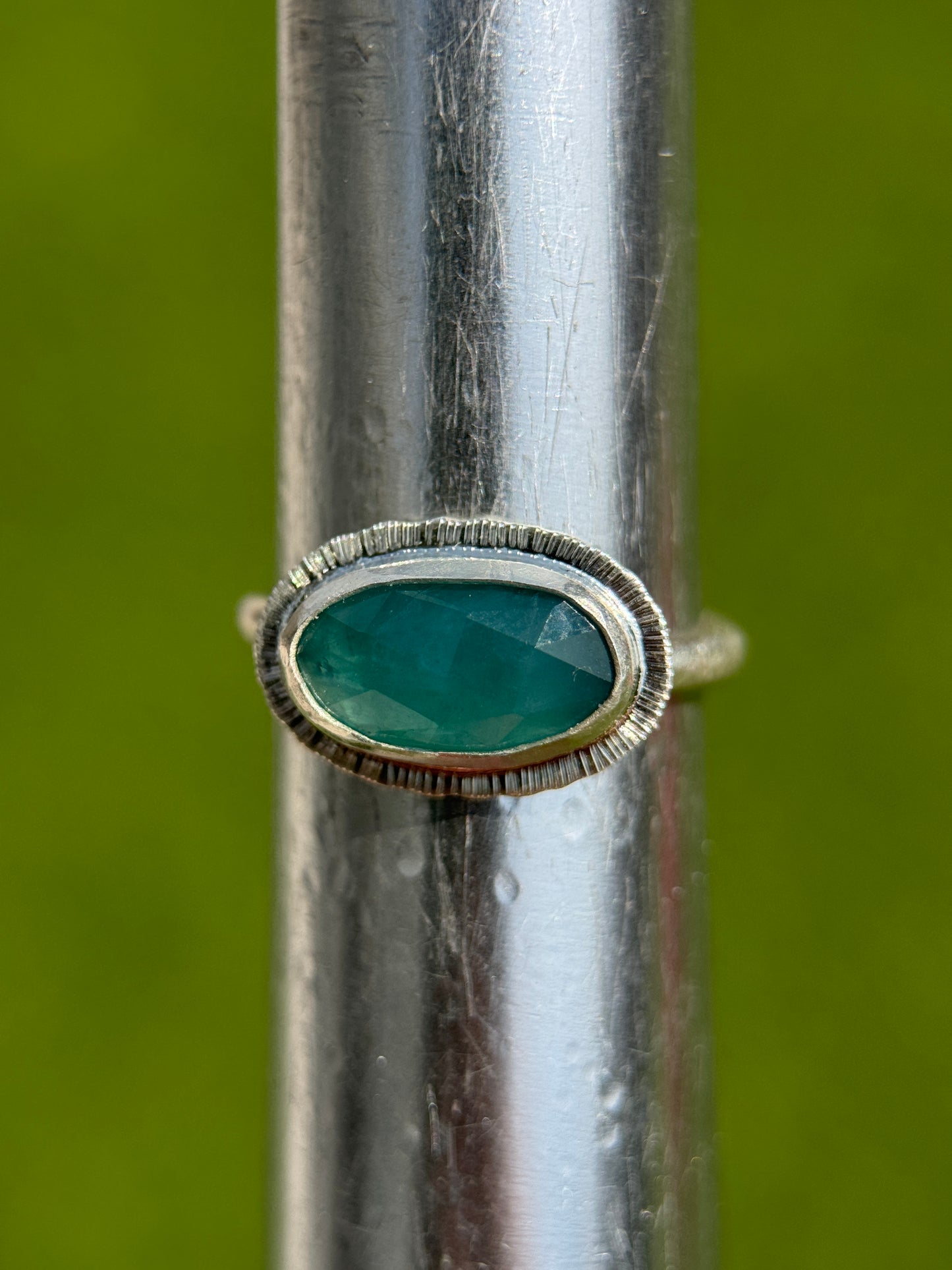 Rose cut East to West Grandidierite ring