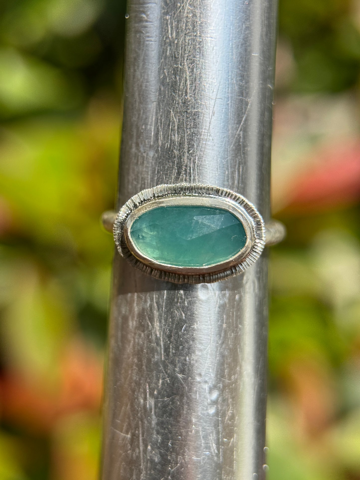 Rose cut East to West Grandidierite ring