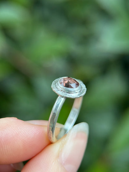 Rose cut Zircon ring
