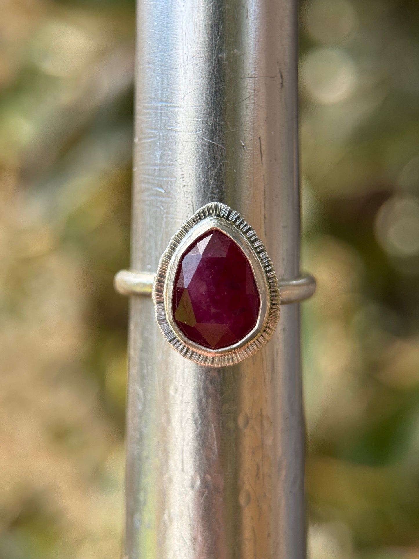 Rose cut Winza Ruby ring