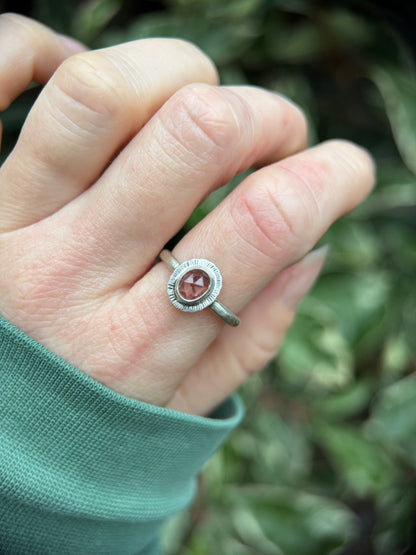 Rose cut Zircon ring