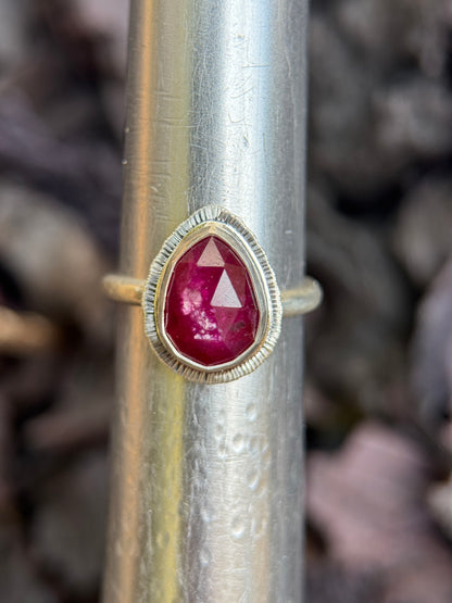 Rose cut Winza Ruby ring