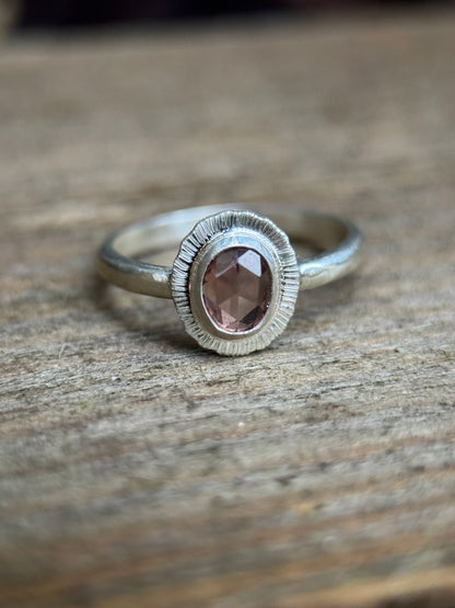 Rose cut Zircon ring
