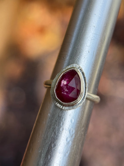 Rose cut Winza Ruby ring