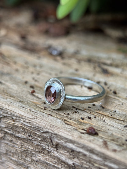 Rose cut Zircon ring