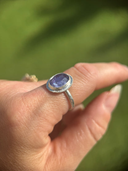 Rose cut Tanzanite ring