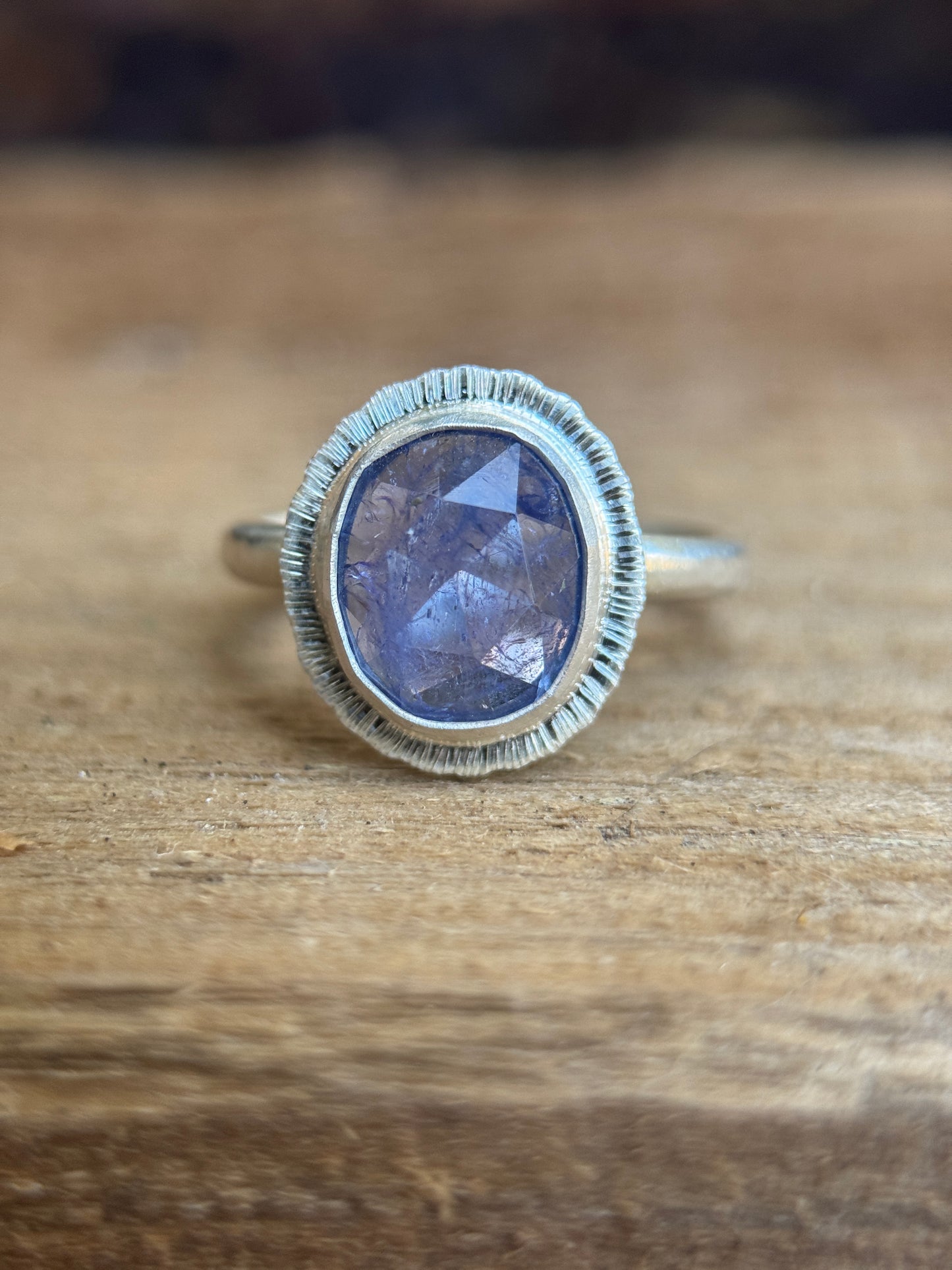 Rose cut Tanzanite ring
