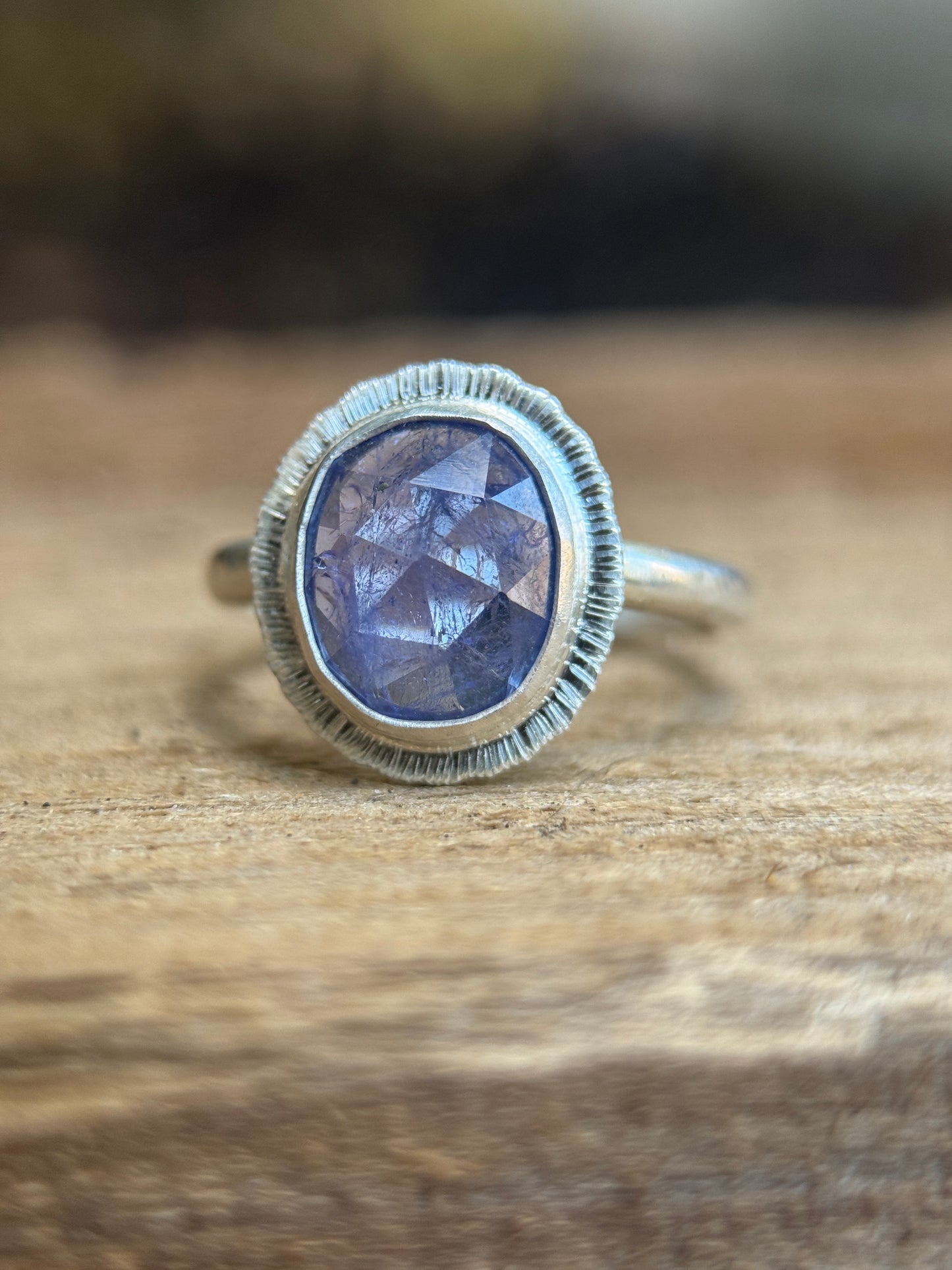 Rose cut Tanzanite ring