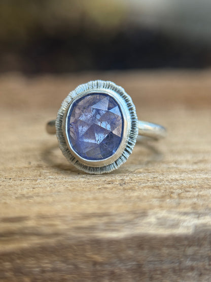 Rose cut Tanzanite ring