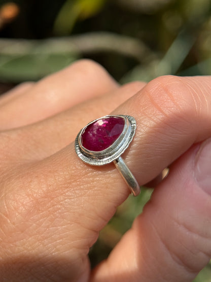 Rose cut Winza Ruby ring