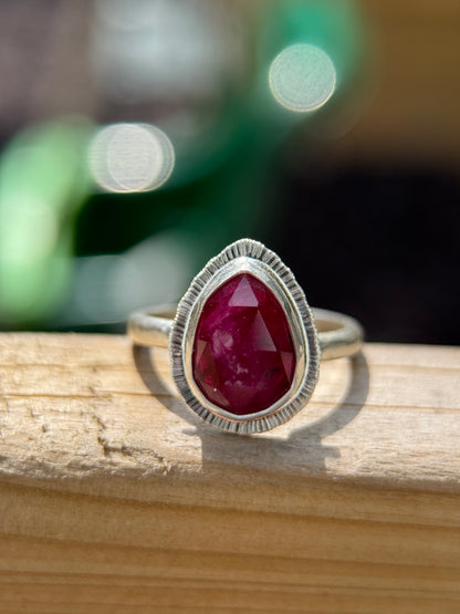 Rose cut Winza Ruby ring