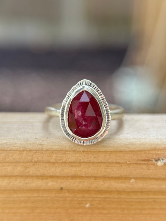 Rose cut Winza Ruby ring