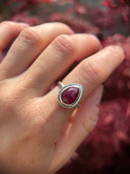 Rose cut Winza Ruby ring