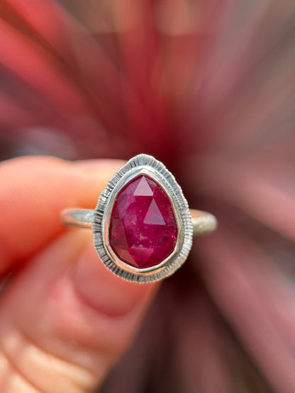 Rose cut Winza Ruby ring