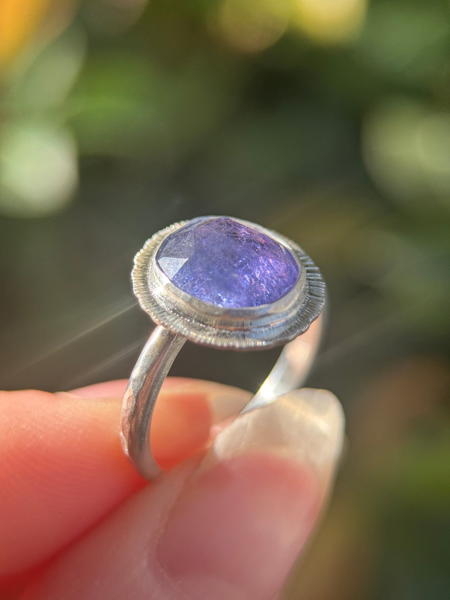 Rose cut Tanzanite ring