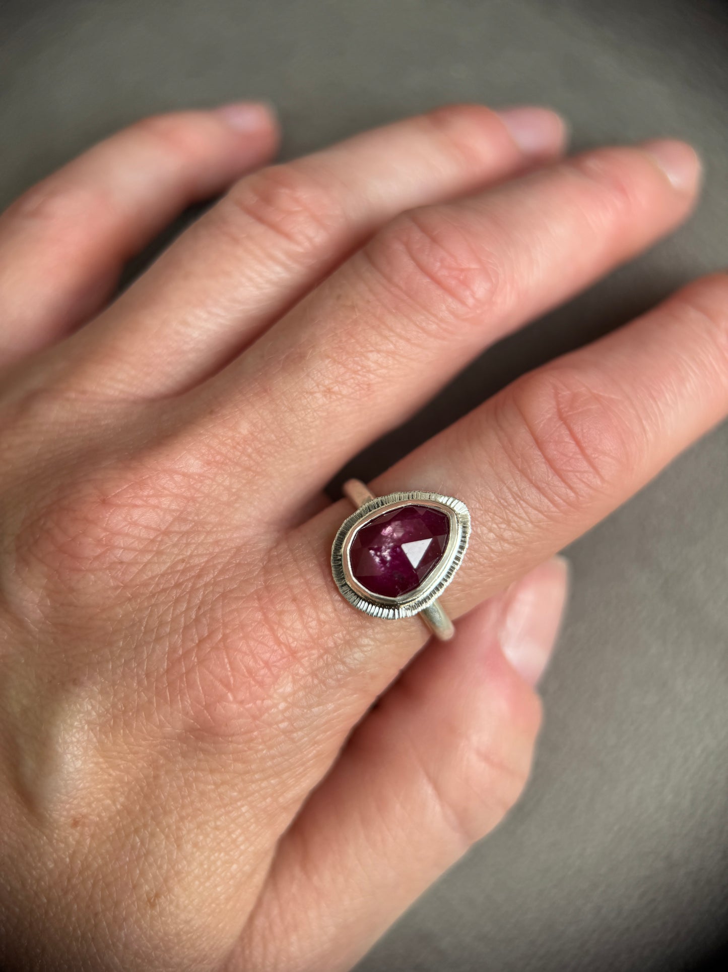 Rose cut Winza Ruby ring