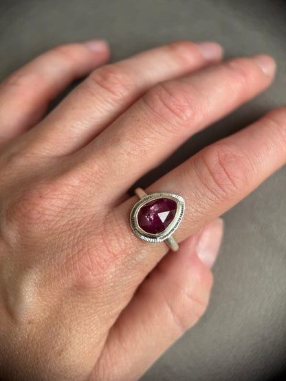 Rose cut Winza Ruby ring